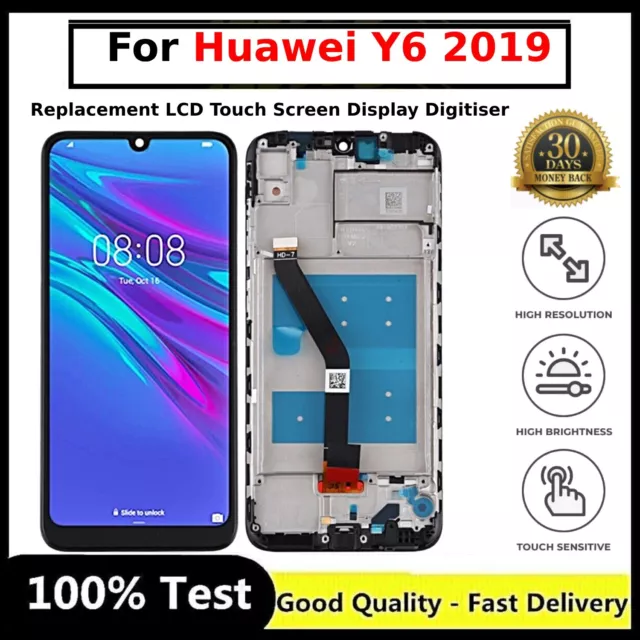 For Huawei Y6 2019 Replacement LCD Touch Screen Display Digitiser Assembly Black