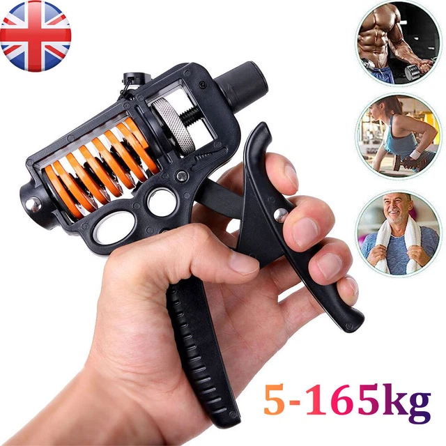 5-165kg Adjustable Hand Grip Strengthener Wrist Forearm Gripper Exerciser UK
