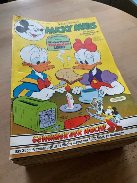 Sammlung MICKY MAUS Jahrgang 1983 Nr. 1 - 52 komplett! Fast alle mit Beilagen!