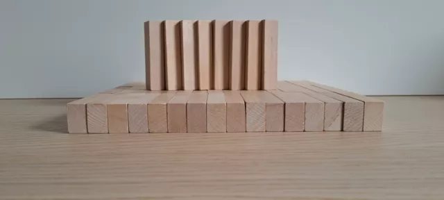 Lot de 56 briques en bois - Blocs de construction - Jeu de construction en bois