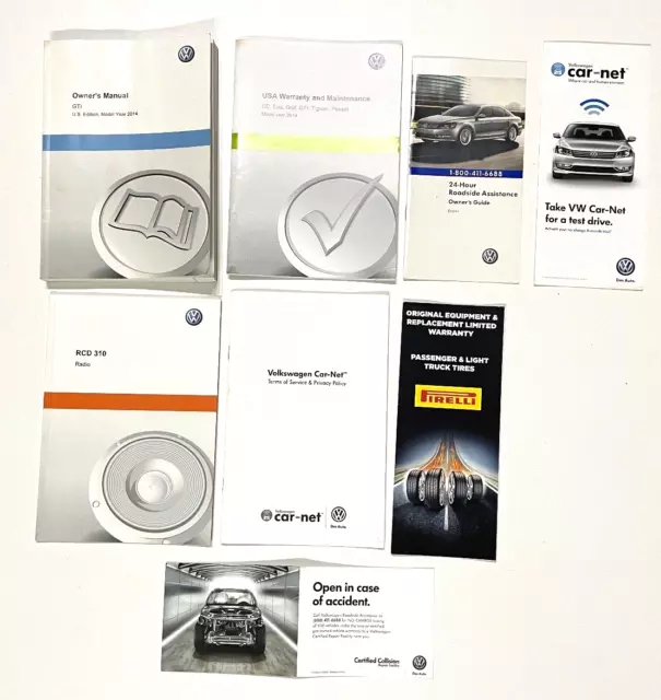 2014 Volkswagen Gti Owners Manual Operators  Set Oem Case