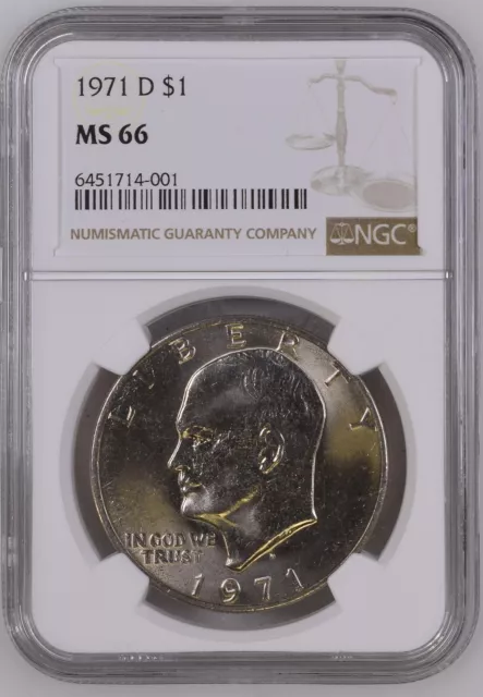 🎉1971-D Eisenhower Dollar NGC MS66 - RARE IN THIS GRADE!!!🎉