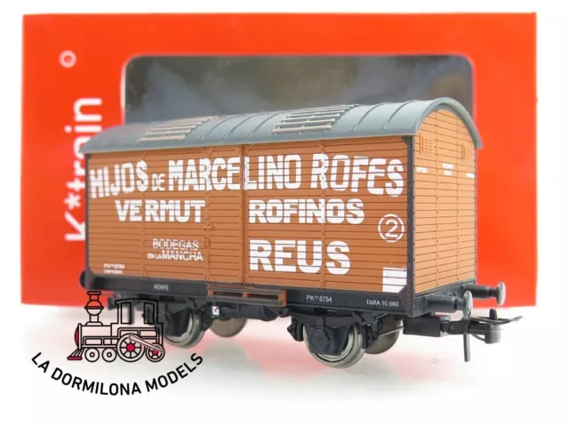 RS282 H0 =DC K*TRAIN 0711-E VAGON DE VINO FUDRE de VERMUT ROFINOS RENFE - OVP