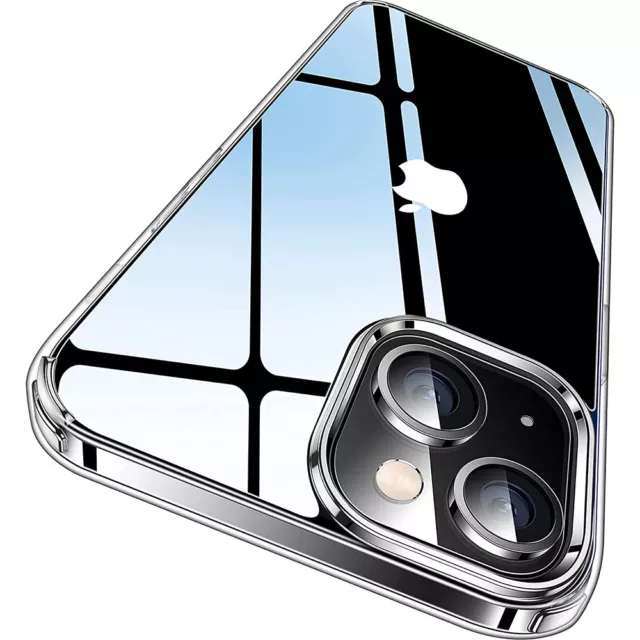 Hülle für iPhone 14 13 12 11 Pro Max Handy Kameraschutz Case Silikon Transparent