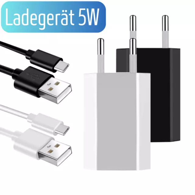 Ladegerät Adapter 5W 5V1A Ladekabel Netzteil Charger Netzstecker Steckernetzteil