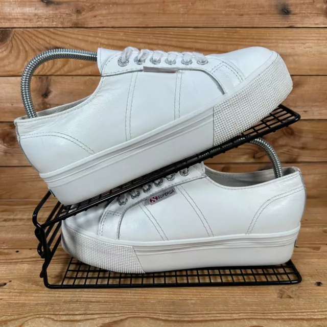 Superga in pelle bianche outlet