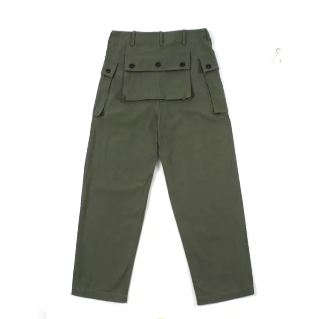 Vintage Men's WW2 Army USMC HBT P44 Tactical Trousers Pants Military Cargo Pants