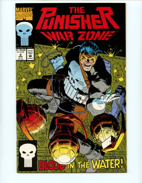 Punisher War Zone #2 Comic Book 1992 VF Chuck Dixon John Romita Marvel