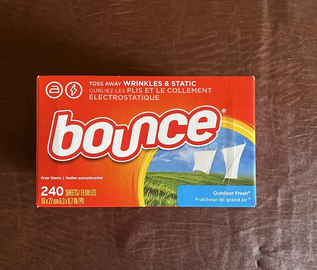 Bounce Dryer Sheets Laundry Fabric Softener, Outdoor Fresh, 240 Count NEW