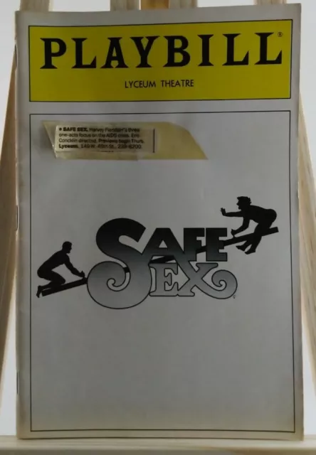 Safe Sex Broadway Playbill March 1987 Harvey Fierstein Lyceum Theater New York