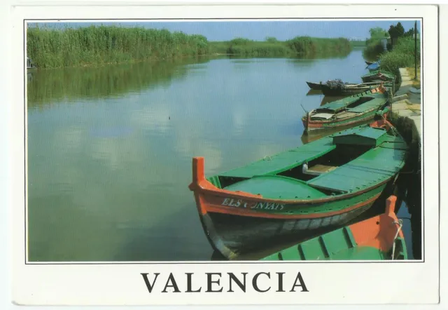 Valencia España, Postal Vintage, El Palmar, Laguna de la Albufera