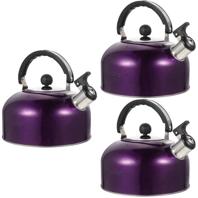 Bouilloire Sifflante - QQMORA - Théière En Acier Inoxydable - Capacité 2,5 L - Couleur Gris