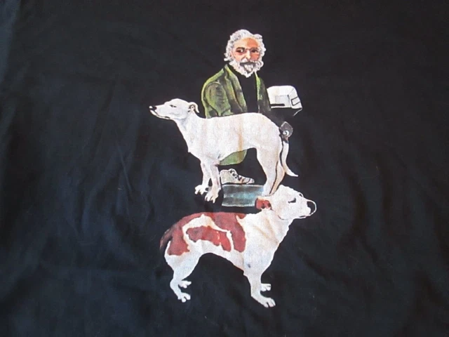 GOODFELLAS Movie Painting 2 Dogs & Man T-Shirt Black Size Medium