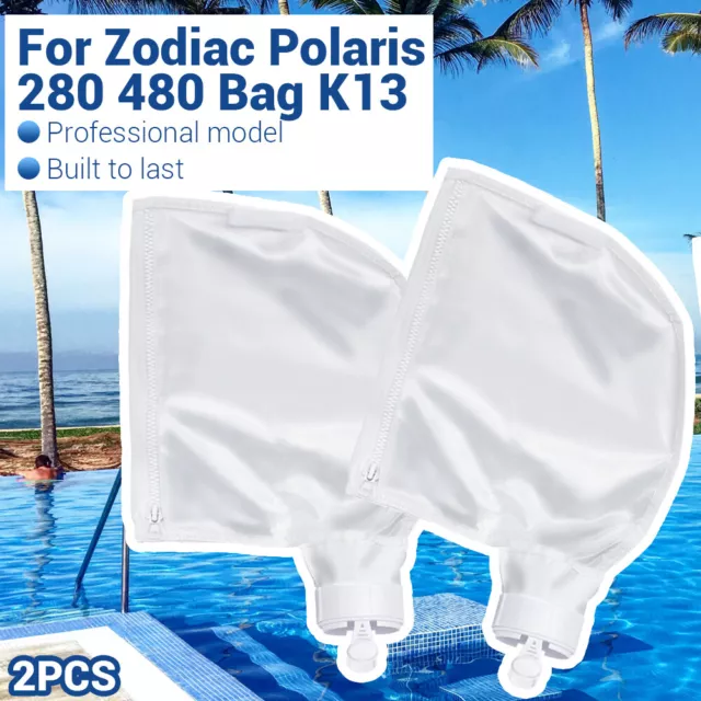 2 Pack Pool Cleaner Bag for Polaris 280 480 Zipper Bag for All Purpose K13 K16