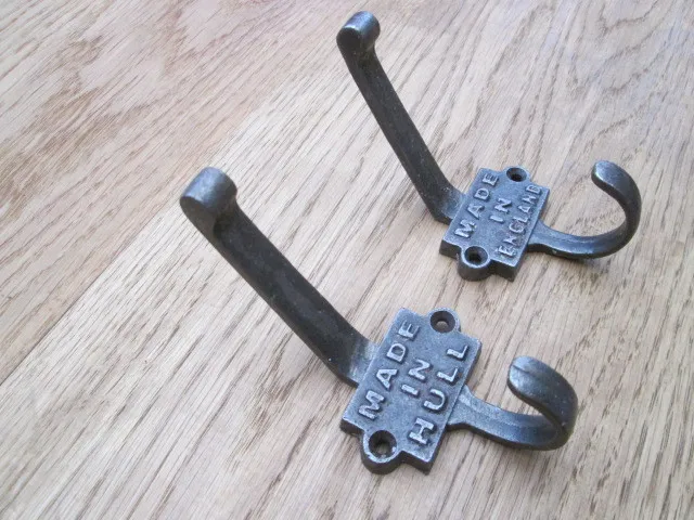 Old Vintage Style Fancy Decorative Cast Iron Hat & And Coat Hook Hanging Hanger