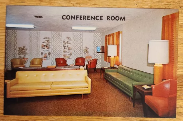 Conference Room Travel Lodge Madison Wisconsin WI  Postcard 1950s Unused