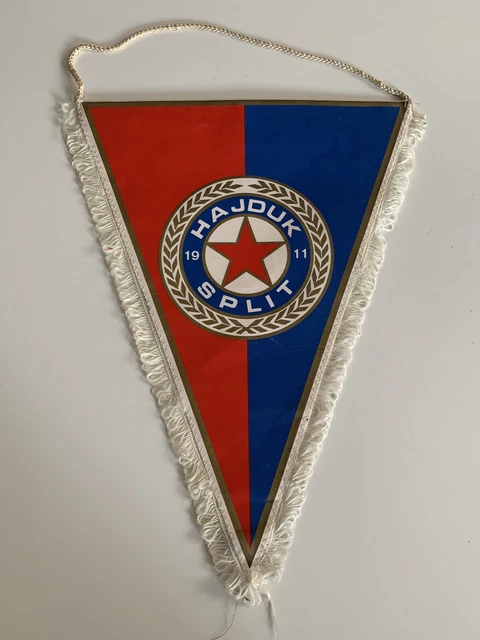 Hajduk Split fanion palmarès vintage football banderin pennant gagliardetto