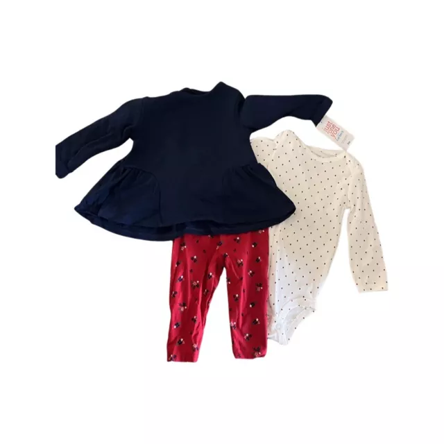 Carters Baby Girl's 3-Piece Set - Size: 9m