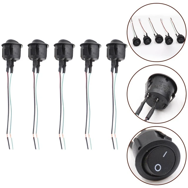 MINI 12V DC Rocker Switch Longueur Mat??riau Nylon Pack de 5 ...