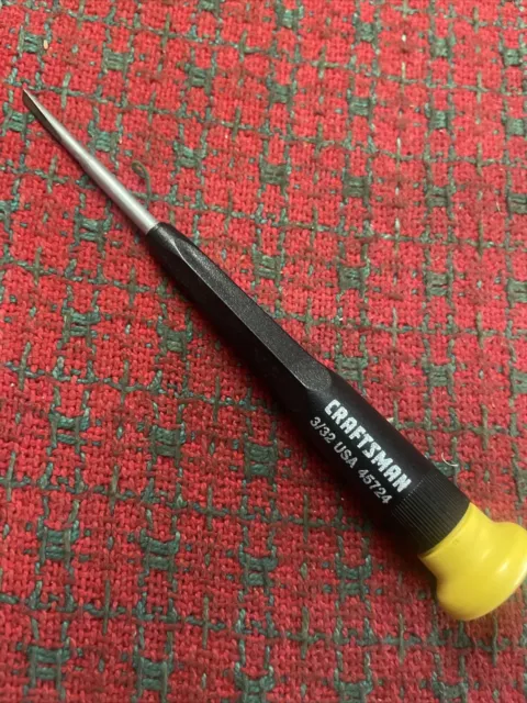 Vintage Craftsman USA 45724 - 3/32" Flathead Slotted Screwdriver - 🇺🇸