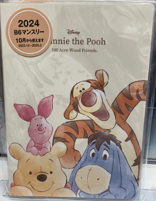 DISNEY WINNIE THE Pooh B6 Diary Planner 2024 Schedule Book Monthly Good
