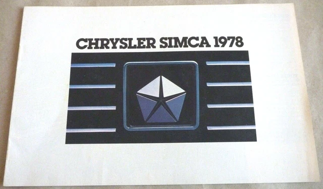 1978 MATRA SIMCA RANCHO BAGHEERA RALLYE 1000 Catalogue Brochure Folder ...
