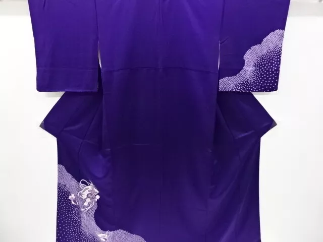 6340466: Japanese Kimono / Vintage Homongi / Embroidery / Shibori / Kiku & Jigam