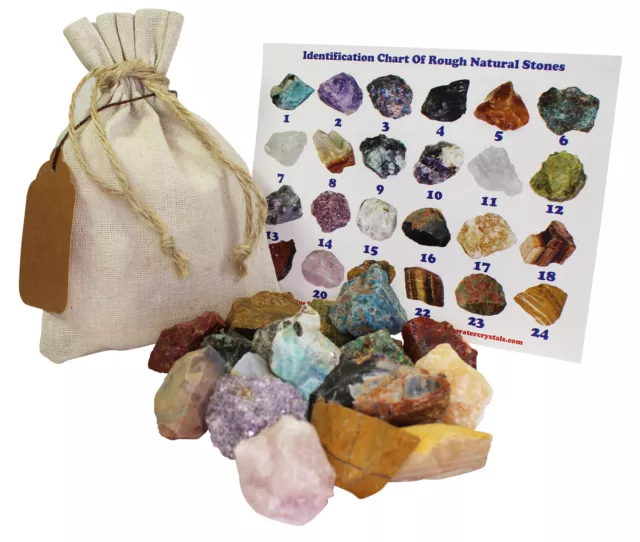Mixed Rough Raw Natural Stones 1 Lb Bulk Reiki Chakra Healing Crystals Mineral