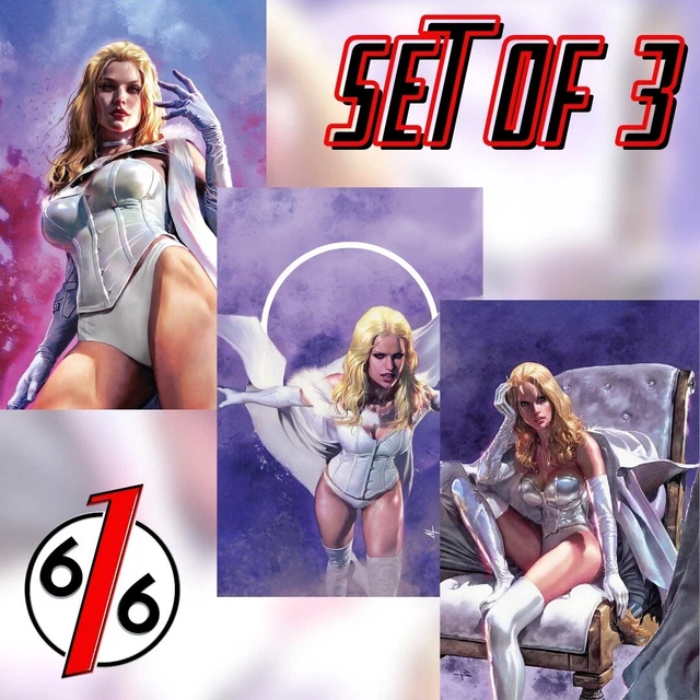 🔥✖️ IMMORAL X-MEN #1-3 MARCO TURINI 616 EMMA FROST Virgin Variant Set Of 3