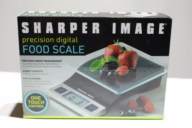 The Sharper Image Digital Food Scale Precision Up to 11lbs 5kg One Touch  Control