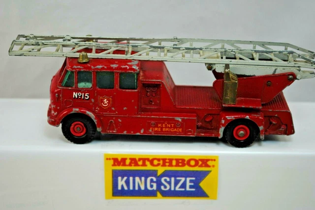 MATCHBOX KING SIZE K-15 MERRYWEATHER FIRE Truck w/ Rotating Turntable ...