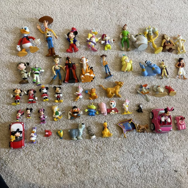 mixed lot disney 50 figures toy story Aladdin mickey minnie pvc cake toppers