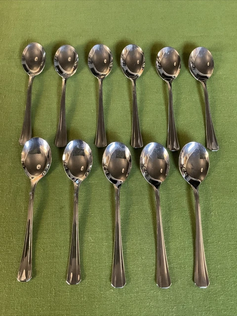 Calderoni CDW6 18/10 Stainless Italy Lot (11) Demitasse Spoons