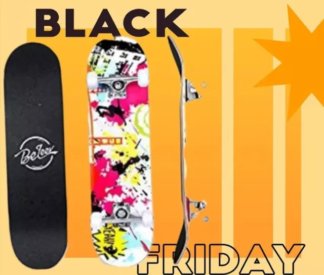 BELEEV Skateboards, 31 x 8 inch Complete Skateboard for Beginners, 7 L