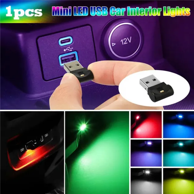 Mini LED USB Car Interior Neon Atmosphere Light Ambient Lamp Bulb Accessories