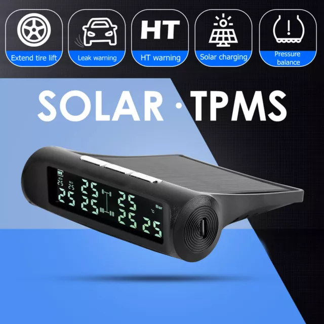 Wireless Tire Pressure Auto Tyre Monitor Monitoring System TPMS External Sensors