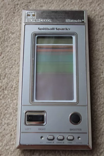 Nintendo Game & Watch Spitball Sparky Bu-201 1984 Super Color Superb Condition