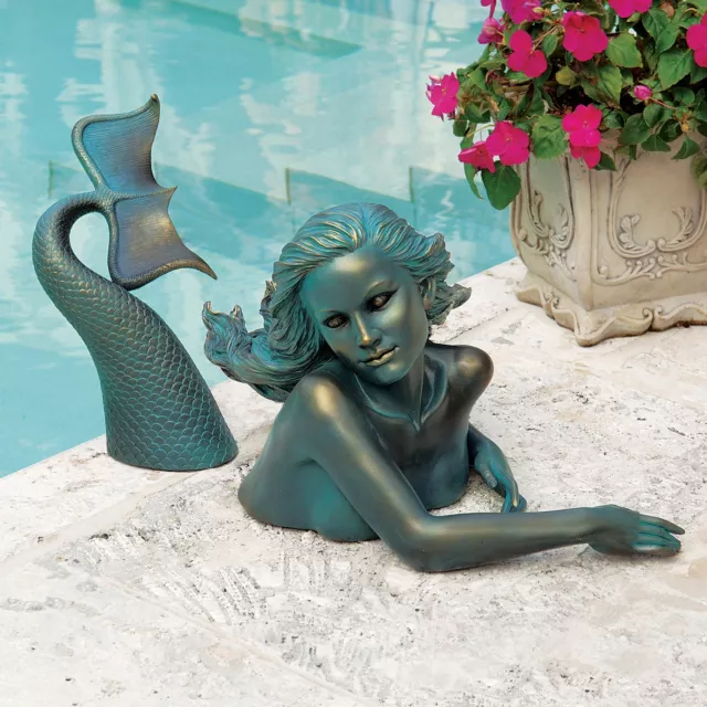 Design Toscano Meara, the Mermaid Sculptural Garden Swimmer