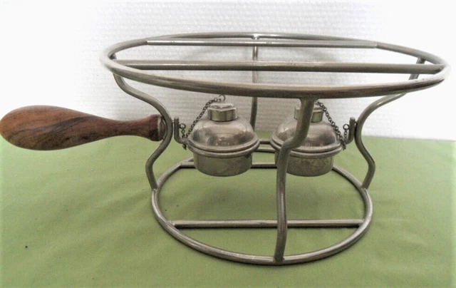 Ancien Chauffe-plat Ovale En Métal Argenté - Orfèvre S J Double, France 1850-1890, 40x25,5cm