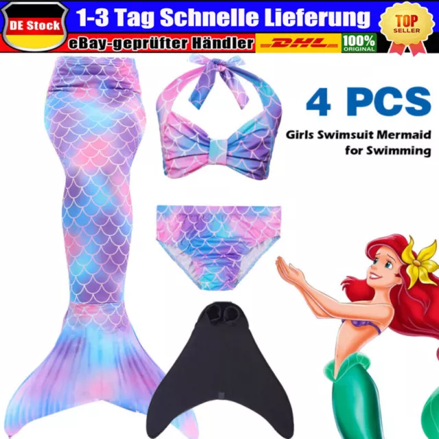 Kinder Schwanz flosse Meerjungfrauen Kind Bikini Mermaid Meerjungfrau Monoflosse