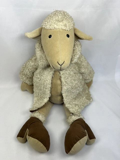 JELLYCAT LAMB I Am Large Fur coat sheep soft toy Retired With Tags