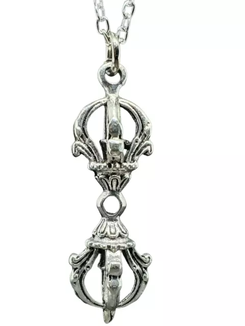 Dorje Vajra Thunderbolt Collier Pendentif Prière Bouddhiste Hindou...