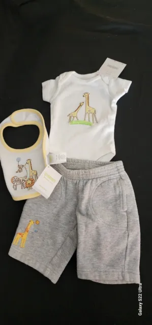 Gymboree Boys Brand New Lion Bodysuit  Newborn  Shirt 0-3 Pants & Bib NWT