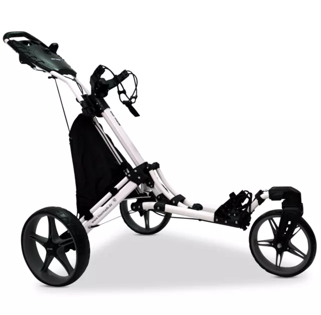 Tour Made RT-140S V2 360° Swivel 3 Rad Golf Trolley Pushtrolley 3-Rad Kühltasche 3