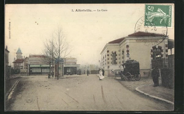 CPA Alfortville, La Gare 1918