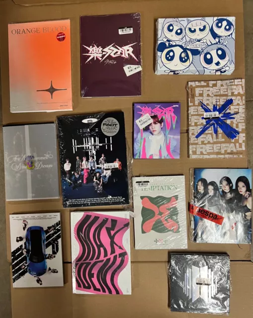 Lot of 12 K-pop Albums - Books PCs Inclusions + STRAY KIDS  BTS NCT127 ENHYPEN M