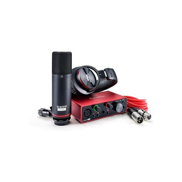 Focusrite Scarlett Solo Studio 3e génération 24 bits 192 kHz Noir, Rouge