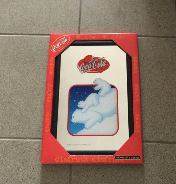 Coca Cola   Specchio  Cm  22X32  2000 Orsi Polari