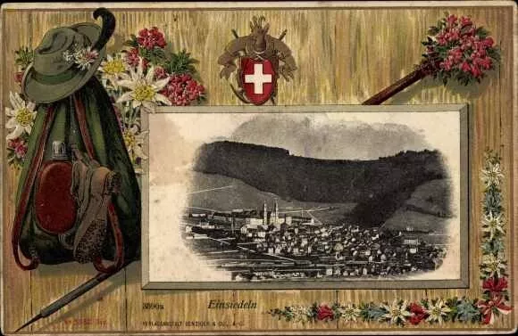 Präge Passepartout Ak Einsiedeln Kt. Schwyz Schweiz, Ortschaft,... - 10249191