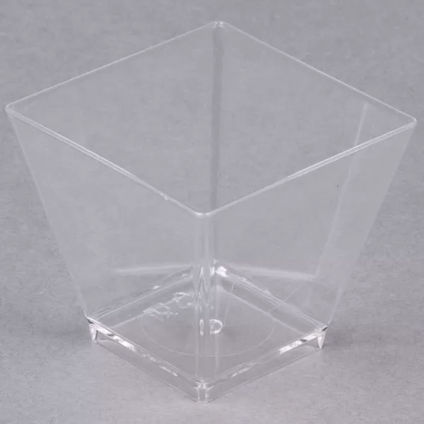 Fineline Settings 6411-CL, 2 Oz. Clear Plastic Tiny Cubes, 200/CS 2